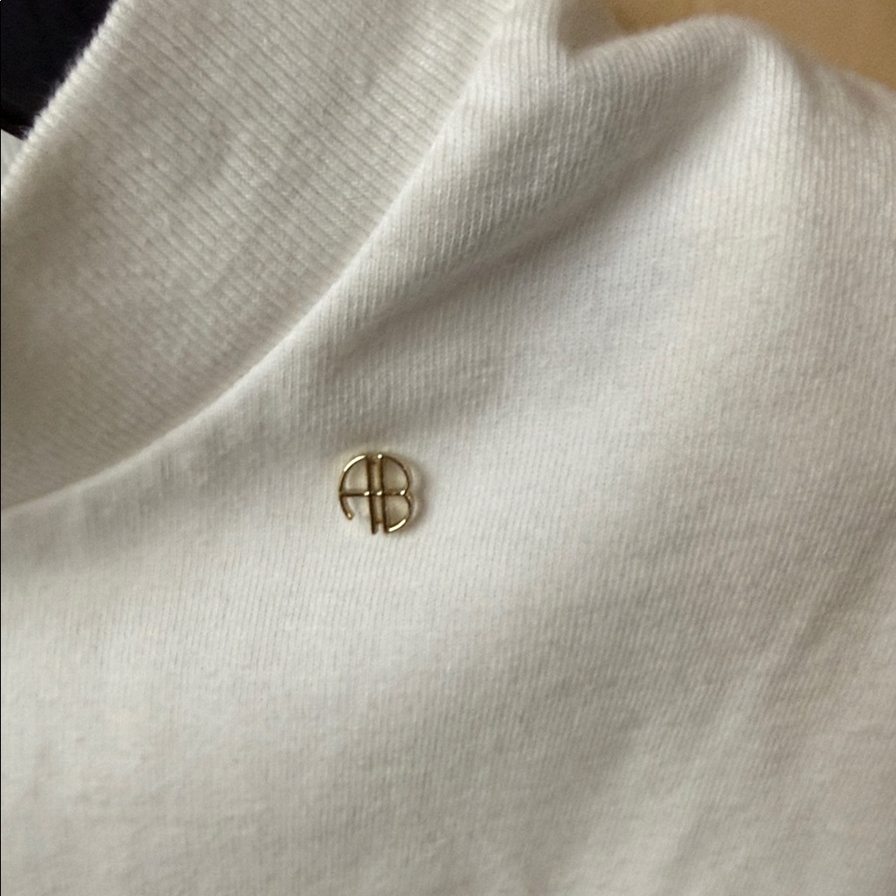 Anine Bing White Mock-Neck Cap-Sleeve Top - Picture 3 of 4